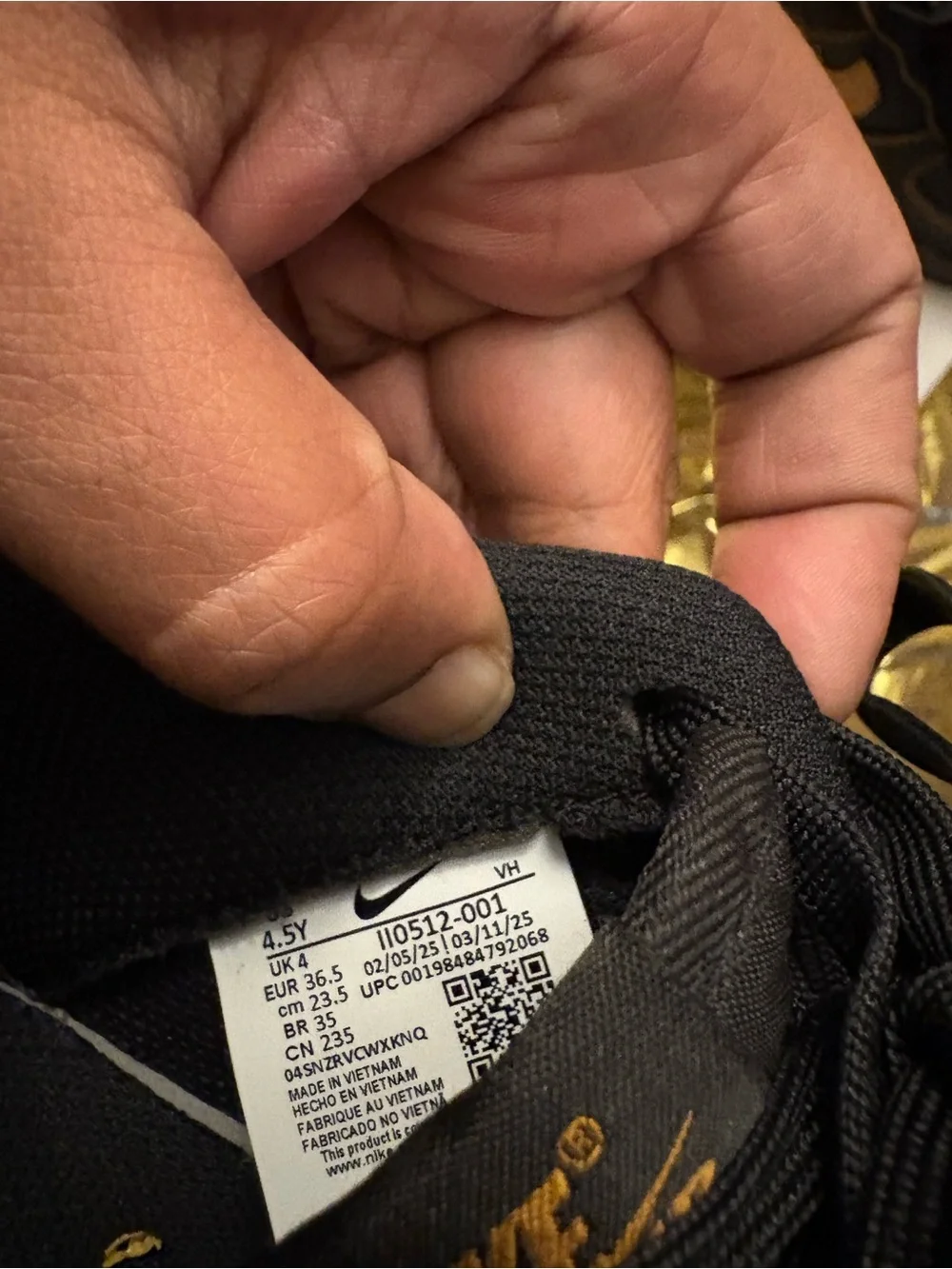 Nike Air Force One Sneakers with Gold Accent Details